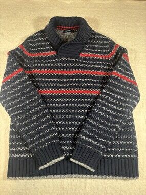 Nautica Thick Knit Nautical Collar Sweater Women’s Medium